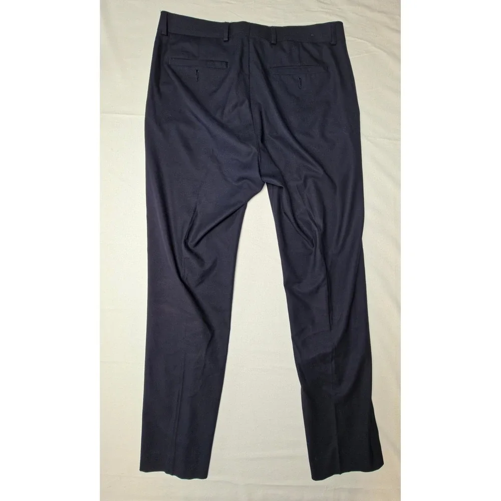 Kenneth Cole Reaction 2 Piece Suit Mens 40L Navy Blue Pants 34x32‎ Polished NWT